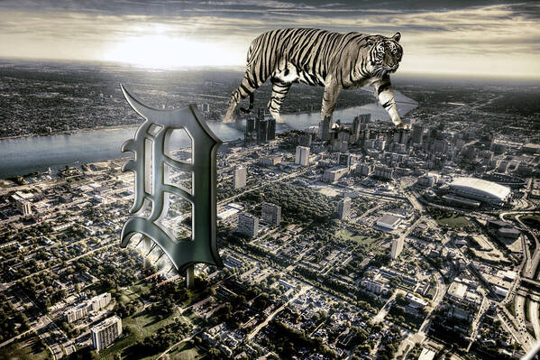 Giant Tiger Art Print featuring the photograph Detroit by Nicholas Grunas
