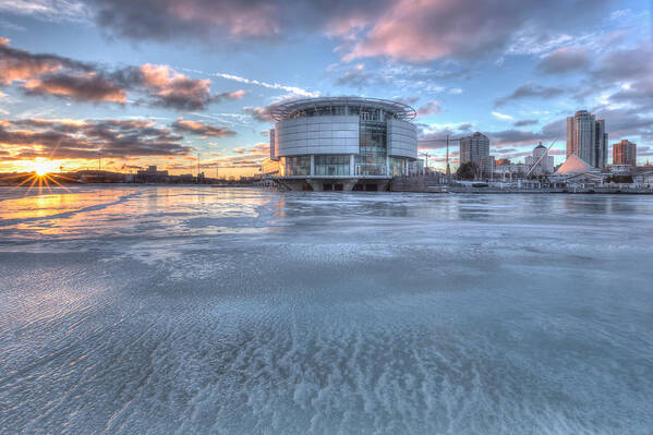 Discovery World Art Print featuring the photograph Discovery World On Ice by Paul Schultz