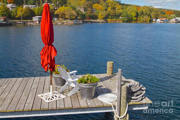 Watkins Glen Art Print featuring the photograph Dock by the Bay by William Norton