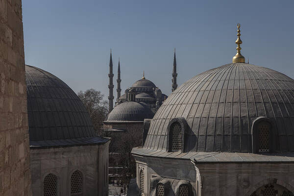 Istanbul Art Print featuring the photograph Domes and minarets by Adriano Ficarelli