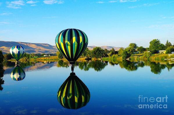 Reflections Art Print featuring the photograph Double Touchdown by Jeff Swan