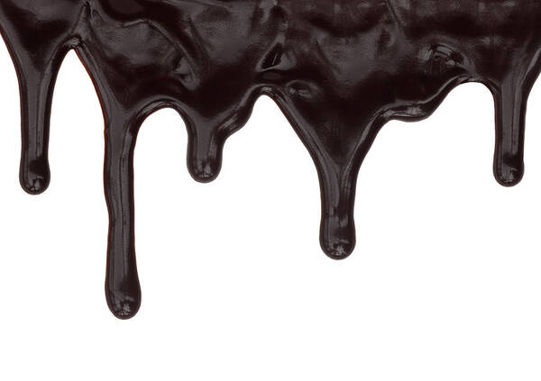 Melting Art Print featuring the photograph Drips Of Melted Dark Chocolate by Rosemary Calvert