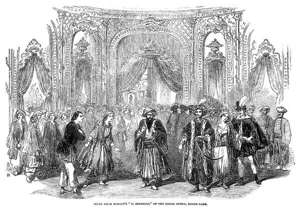 1854 Art Print featuring the painting Drury Lane Theatre, 1854 by Granger