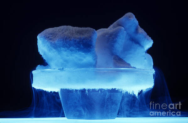 Sublimate Art Print featuring the photograph Dry Ice Sublimating by Charles D Winters