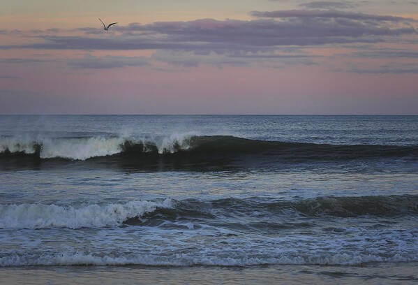 Seaside Park Nj Art Print featuring the photograph Dusk at the Shore by Terry DeLuco