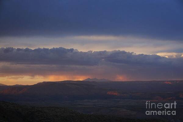Sunset Art Print featuring the photograph Early Monsoon Sunset over San Francisco Peaks by Ron Chilston