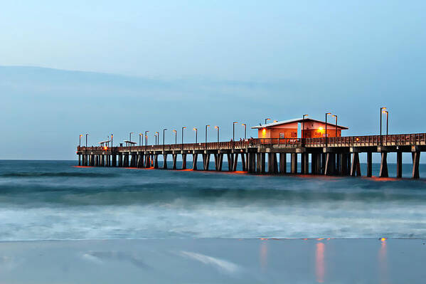 Alabama Gulf Coast Art Print featuring the photograph Early Morning Fishing by Lynn Jordan