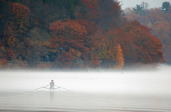 Autumn Art Print featuring the photograph Early Morning Row by Karol Livote