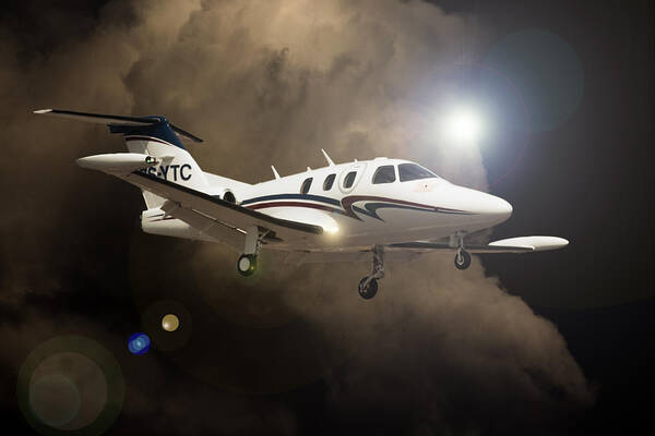 Eclipse Aerospace Art Print featuring the photograph Eclipse Landing by Paul Job