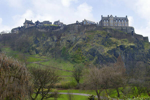 Landscape Art Print featuring the photograph Edinburgh Castle - Scotland by Mike McGlothlen
