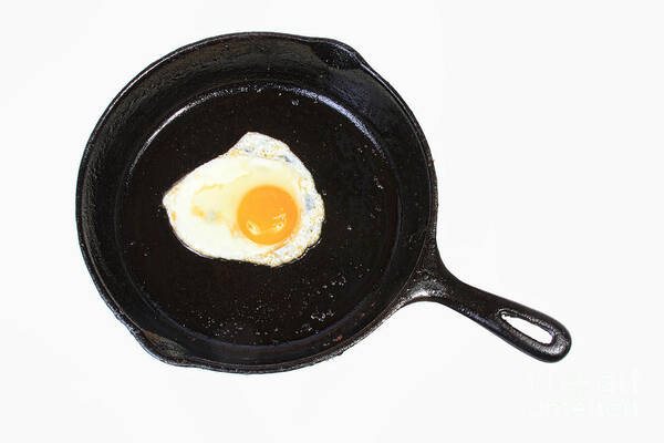 Food Art Print featuring the photograph Egg in the Frying Pan by James BO Insogna