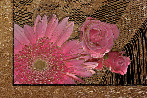 Flowers Art Print featuring the photograph Elegant Gold Lace by Phyllis Denton