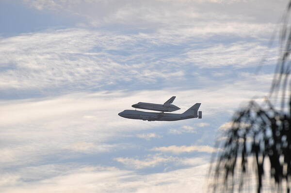 Space Shuttle Art Print featuring the photograph Endeavor Morning Flyover 3 by Russell Libonati