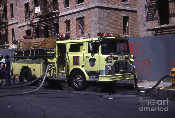 Fdny Art Print featuring the photograph Engine 94 FDNY Lime by Steven Spak