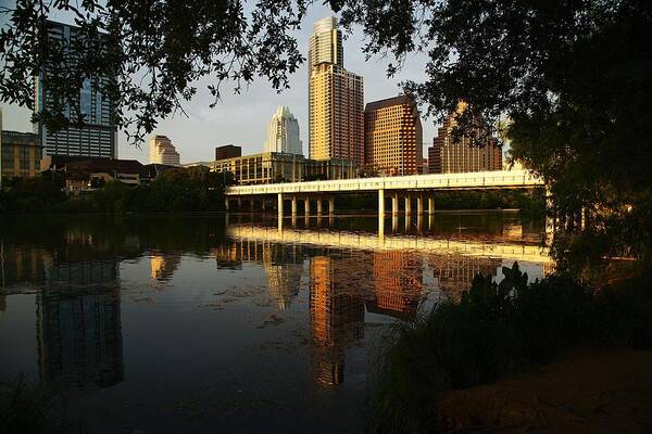 Austin Art Print featuring the photograph Evening Along the River by Dave Files