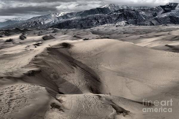Great Sand Dunes National Park Art Print featuring the photograph Evening At The Dunes by Adam Jewell
