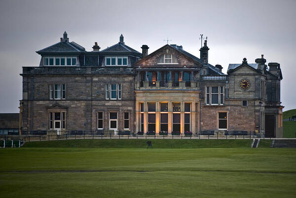 Club House Art Print featuring the photograph Evening St. Andrews by Sally Ross