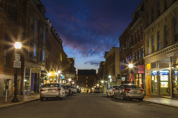 Portland Art Print featuring the photograph Exchange Street Portland Maine by Colin A Chase