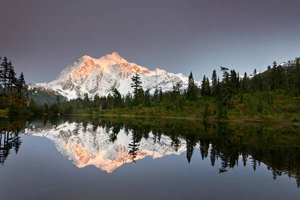 Mount Shuksan Art Print featuring the photograph Fall at Mount Shuksan by Michael Russell