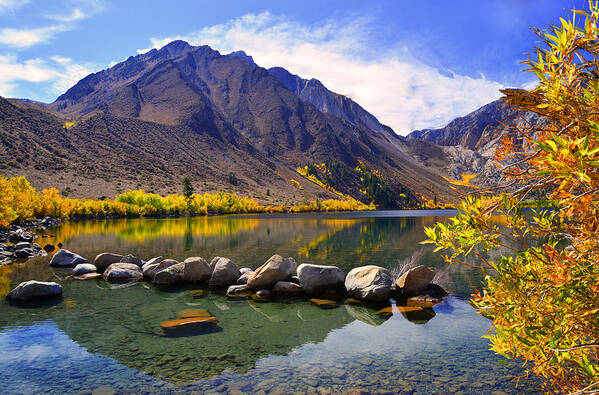 Fall Art Print featuring the photograph Fall Colors at Convict Lake by Lynn Bauer