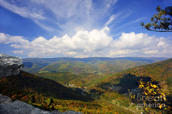 North Fork Mountain Art Print featuring the photograph Fall scene from North Fork Mountain by Dan Friend