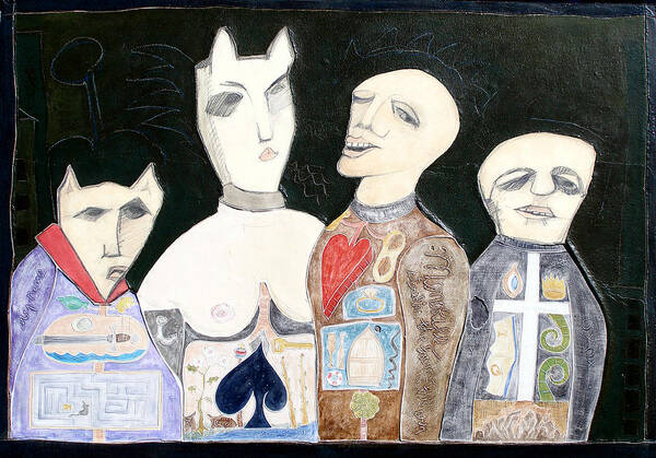 Human Figure Art Print featuring the painting Family Four by Michael Sharber