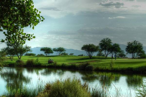 Clouds Art Print featuring the photograph Fantasy Golf Course by Tam Ryan