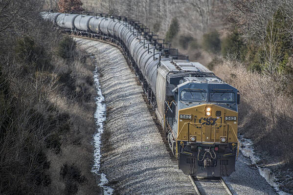 Csx Railroad Art Print featuring the photograph February 12. 2015 - CSX engine 542 by Jim Pearson