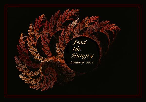 Fractal Abstract Art Print featuring the digital art Feed the Hungry by Doug Morgan