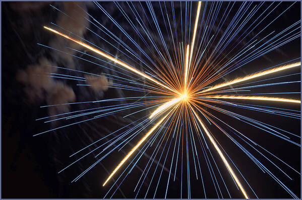 Firework Art Print featuring the photograph Firework 6 by Jeffrey Platt