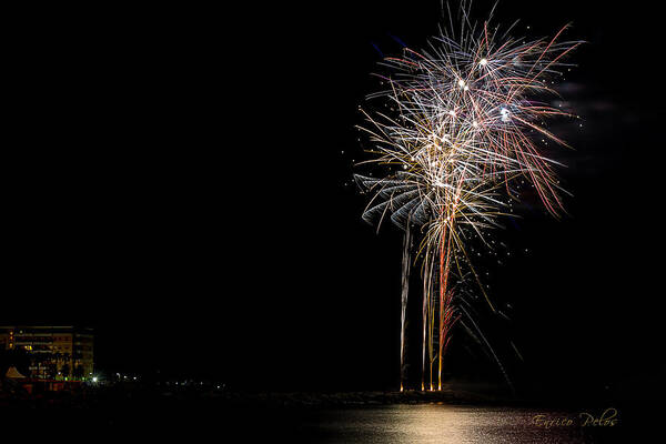 San Lorenzo Al Mare Art Print featuring the photograph FIREWORKS San LORENZO al MARE 2013 1996 - ph Enrico Pelos by Enrico Pelos