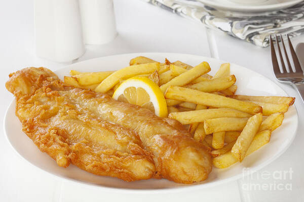 Fish And Chips Art Print featuring the photograph Fish and Chips by Colin and Linda McKie