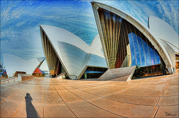 Australia Art Print featuring the photograph Fish-Eyeing the Opera House by Peggy Dietz