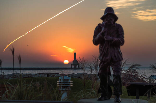 Fisherman Art Print featuring the photograph Fisherman Sunrise by James Meyer