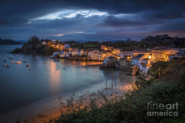 Ares Art Print featuring the photograph Fishing Port of Redes in Ares Galicia Spain by Pablo Avanzini