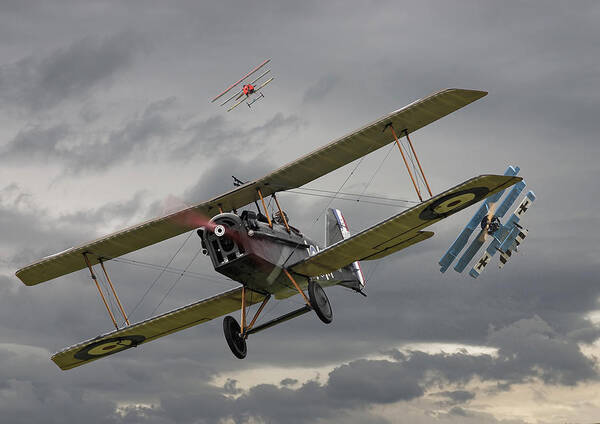 Aircraft Art Print featuring the digital art Flander's Skies by Pat Speirs