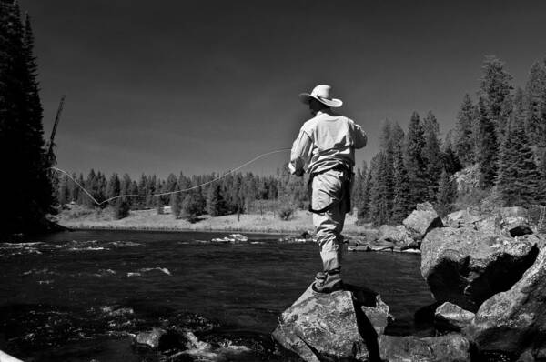 The Box Art Print featuring the photograph Fly Fishing the Box by Ron White