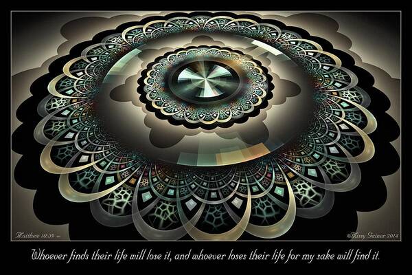 Fractal Art Print featuring the digital art For My Sake by Missy Gainer