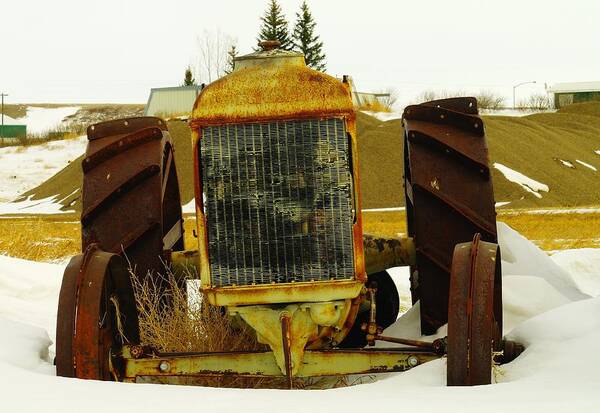 Eastern Montana Art Print featuring the photograph Fordson Tractor Plentywood Montana by Jeff Swan
