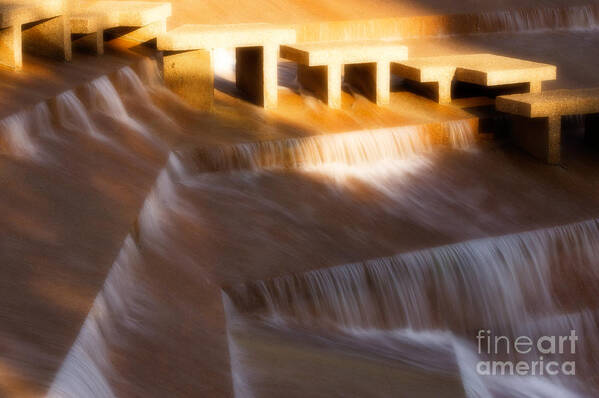 Fort Worth Water Gardens Art Print featuring the photograph Fort Worth Water Gardens Steps by Imagery by Charly