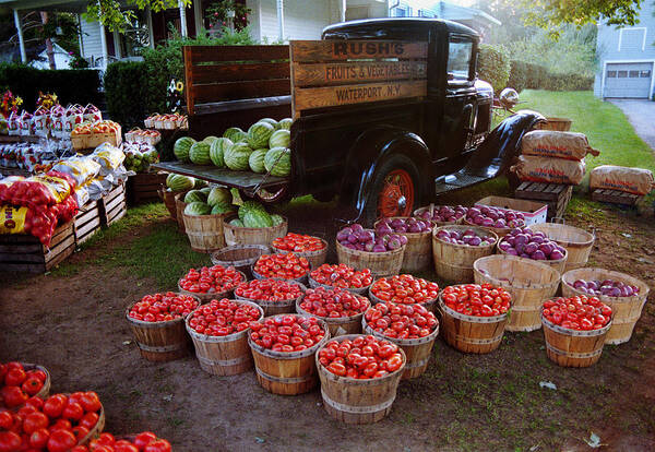 Rustic Art Print featuring the photograph Fruit and Vegetable Stand Truck by Tom Brickhouse