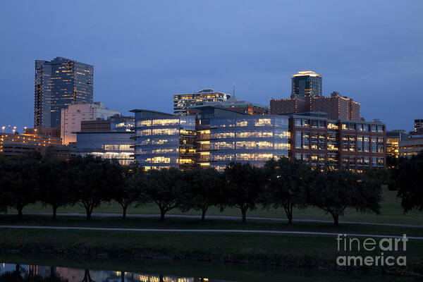 Pioneers Art Print featuring the photograph Ft. Worth Texas Skyline by Greg Kopriva