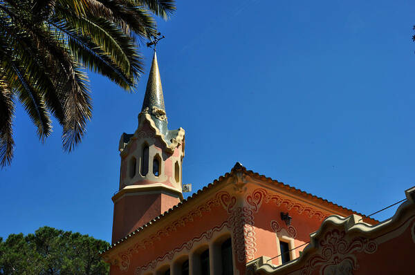 Gaudi Art Print featuring the photograph Gaudi steeple Barcelona by Diane Lent