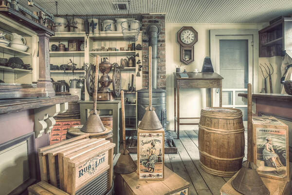 General Store Art Print featuring the photograph General Store - 19th Century Seaport Village by Gary Heller