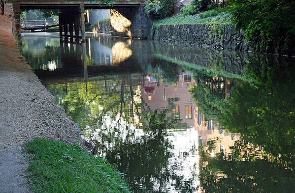 C Art Print featuring the photograph Georgetown Canal Reflections by Cora Wandel