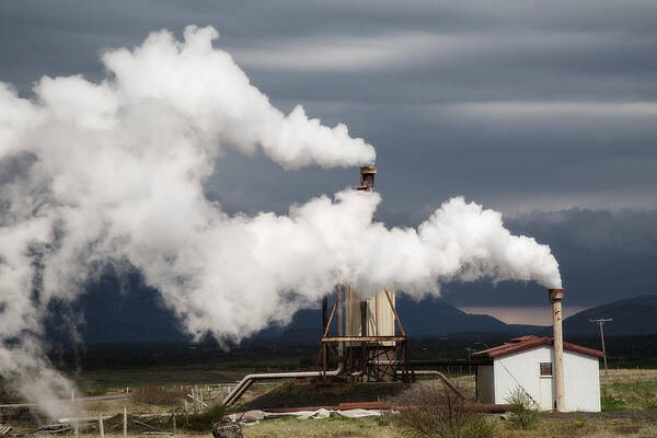 Geothermal Power Art Print featuring the photograph Geothermal Power Station by Dirk Ercken
