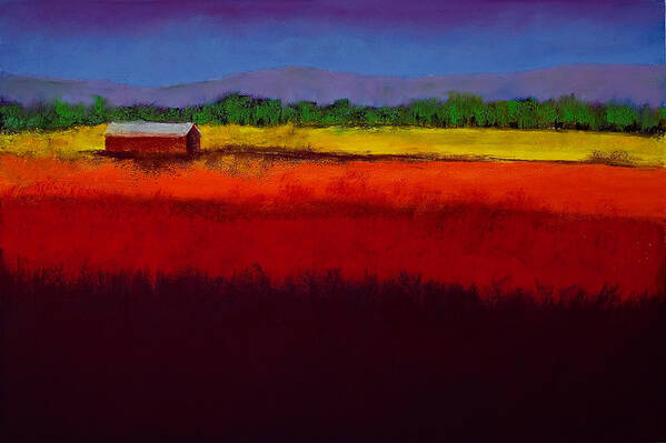 Golden Field Art Print featuring the painting Golden Field by David Patterson