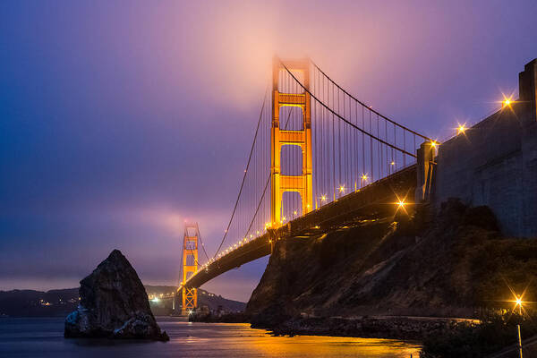 Golden Gate Bridge Art Print featuring the photograph Golden Gate Beauty by Mike Ronnebeck