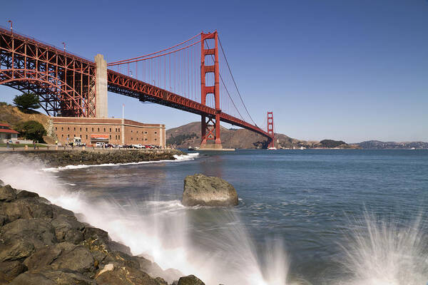 America Art Print featuring the photograph Golden Gate Bridge by Melanie Viola