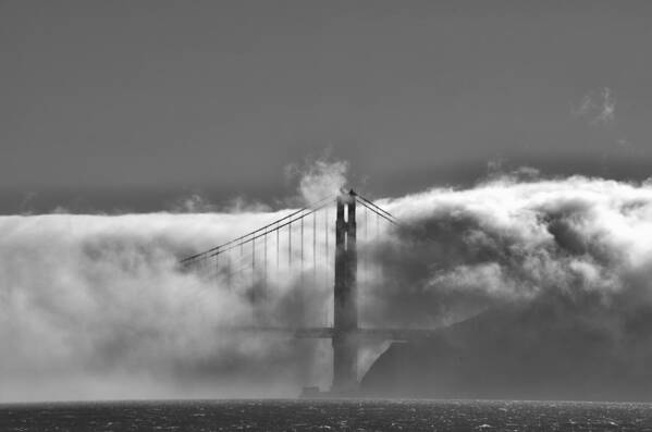 Golden Gate Bridge Art Print featuring the photograph Golden Gate Fog by Spencer Hughes